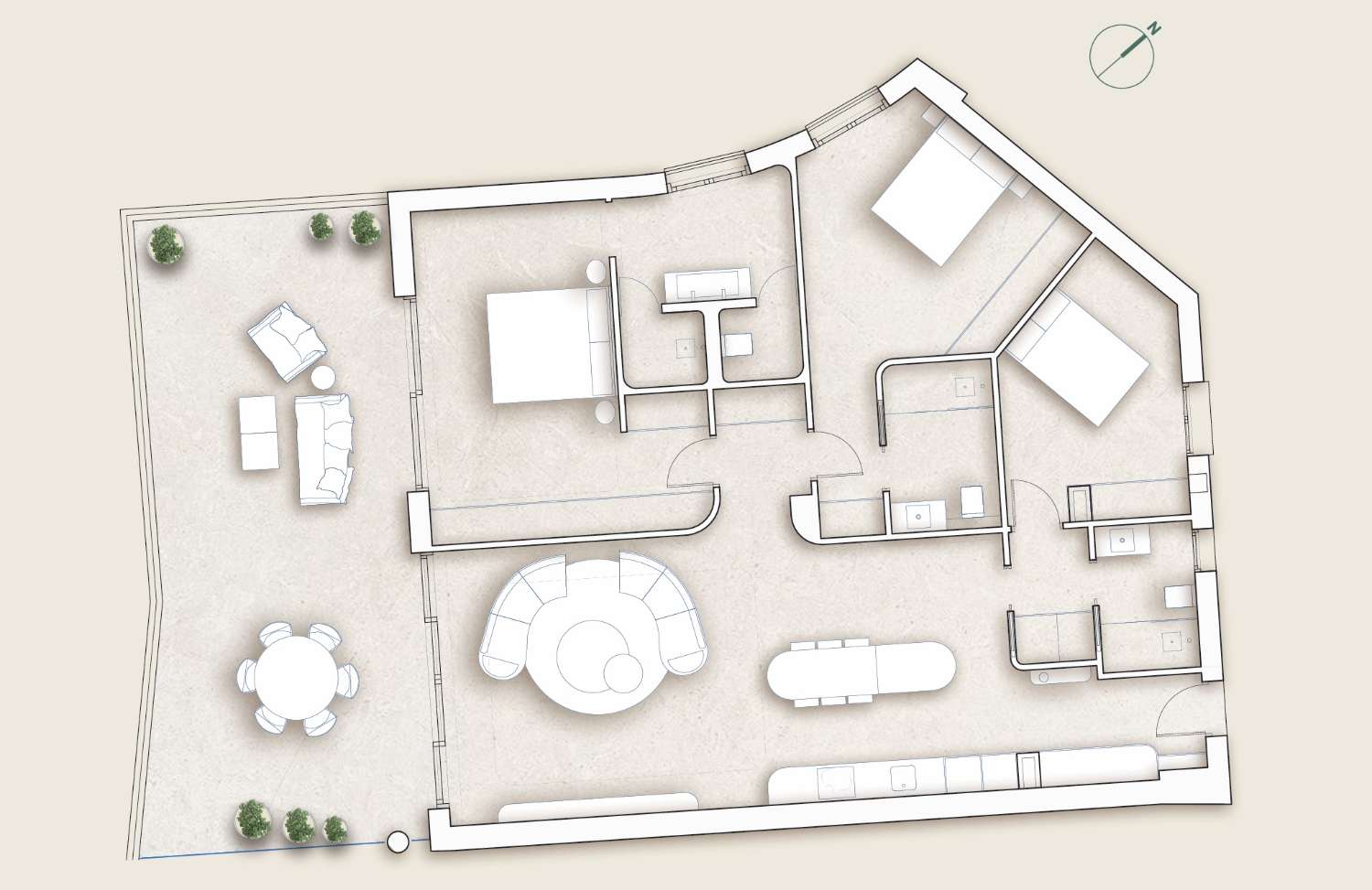 Hermosos apartamentos con vistas al mar en Carvajal a un paso de la playa!