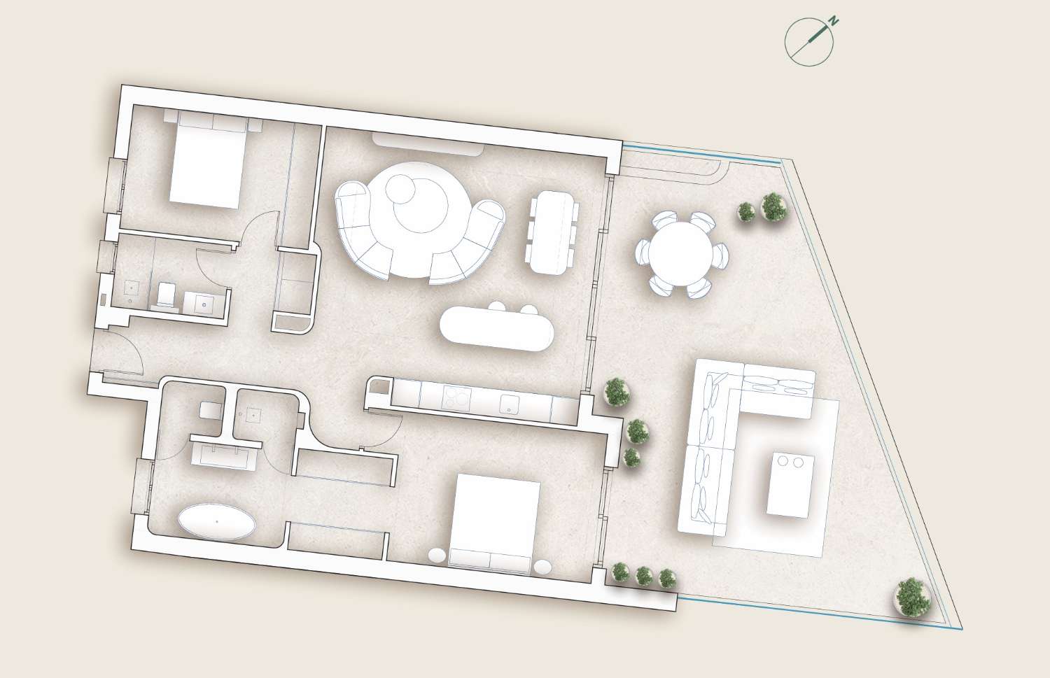 Hermosos apartamentos con vistas al mar en Carvajal a un paso de la playa!