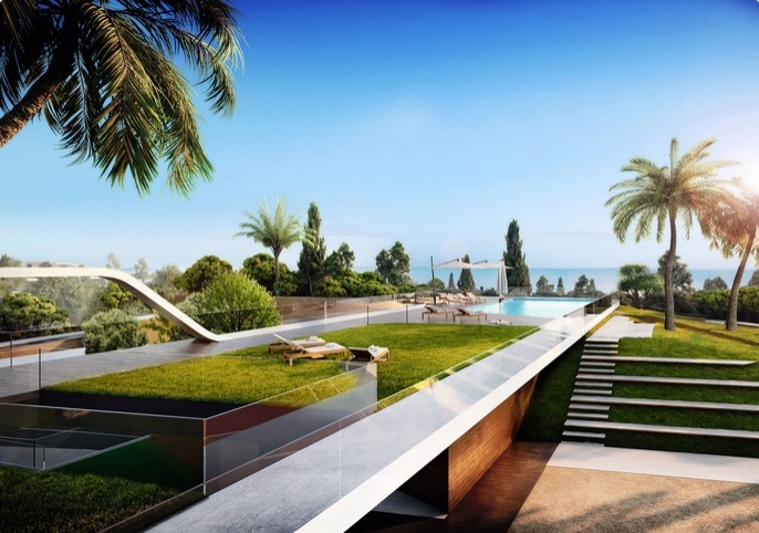 New urbanization very exclusive in first line of the beach in Chaparral, Mijas Costa!