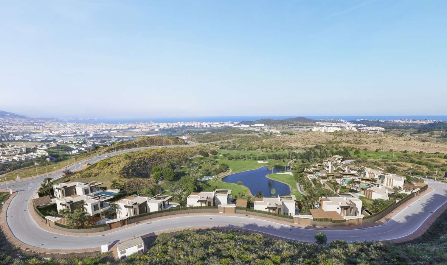 Villas de lujo con vistas al mar y al golf en Mijas Costa!