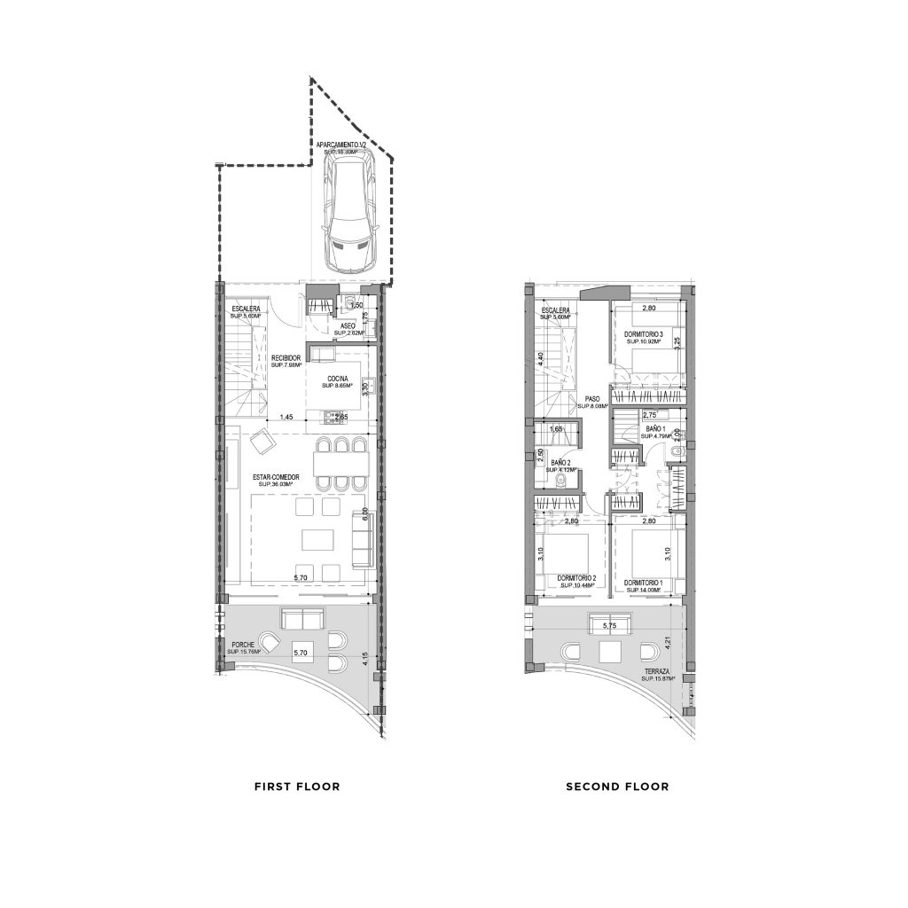 Excellentes maisons de ville avec vue sur la mer à Riviera del Sol!