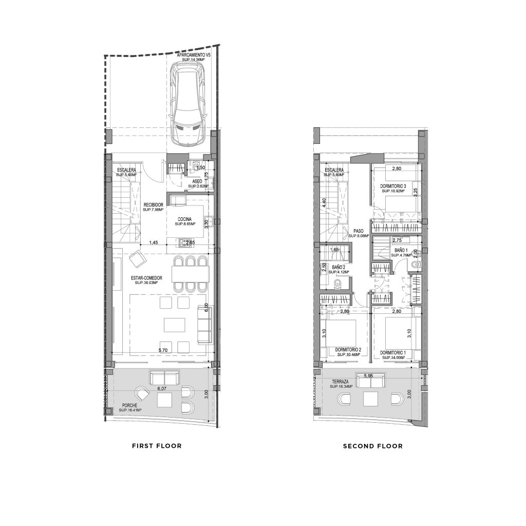 Excellentes maisons de ville avec vue sur la mer à Riviera del Sol!