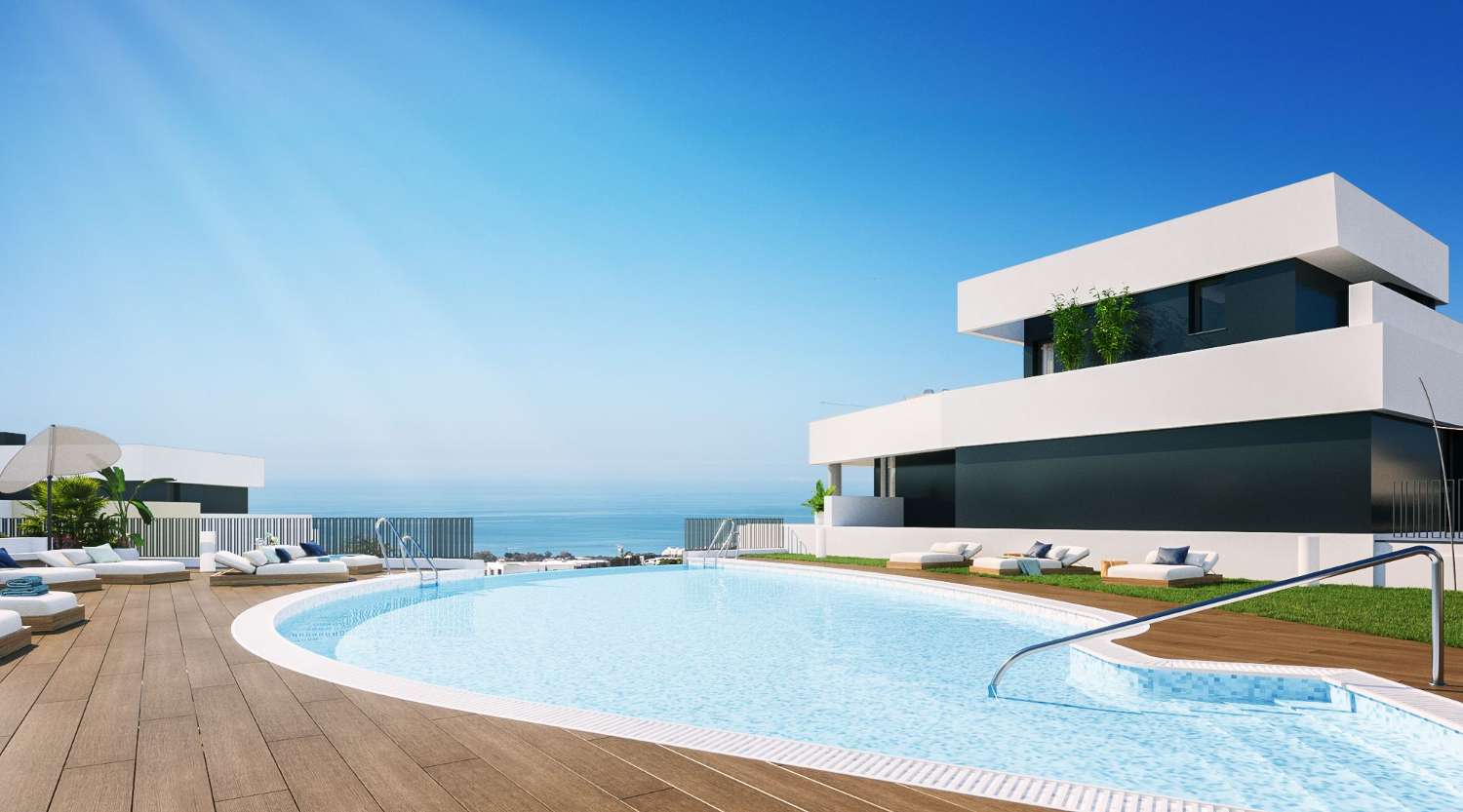 Amplios y luminosos pisos con vistas al mar en Marbella!
