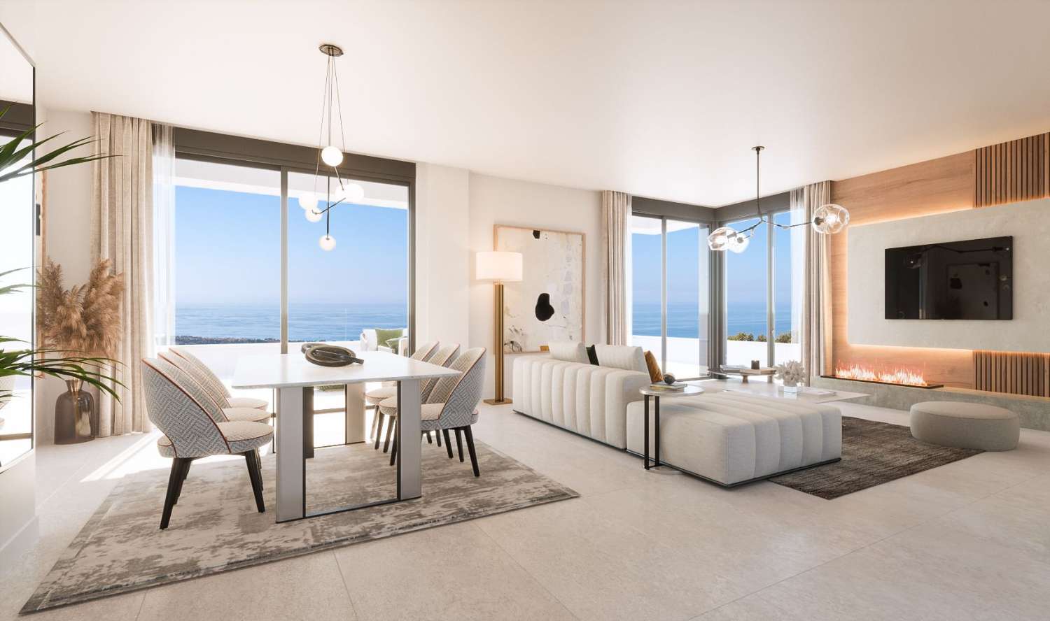 Rymliga och ljusa lägenheter med havsutsikt i Marbella!