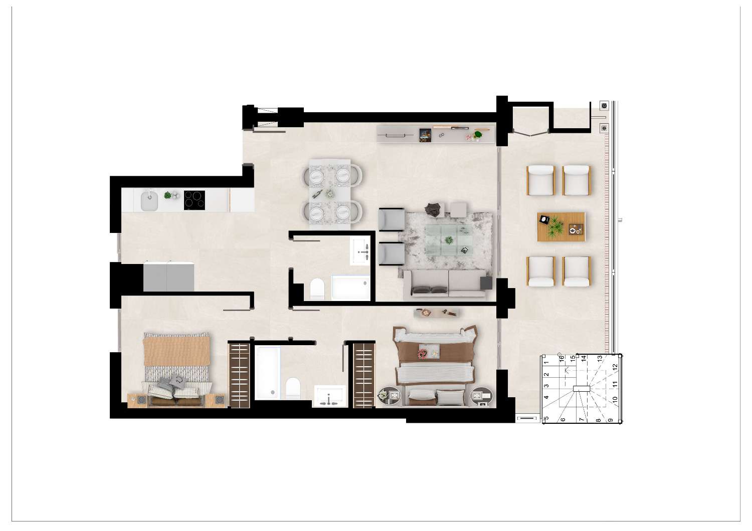 Flat te koop in La Cala Golf - Lagar Martell (Mijas)
