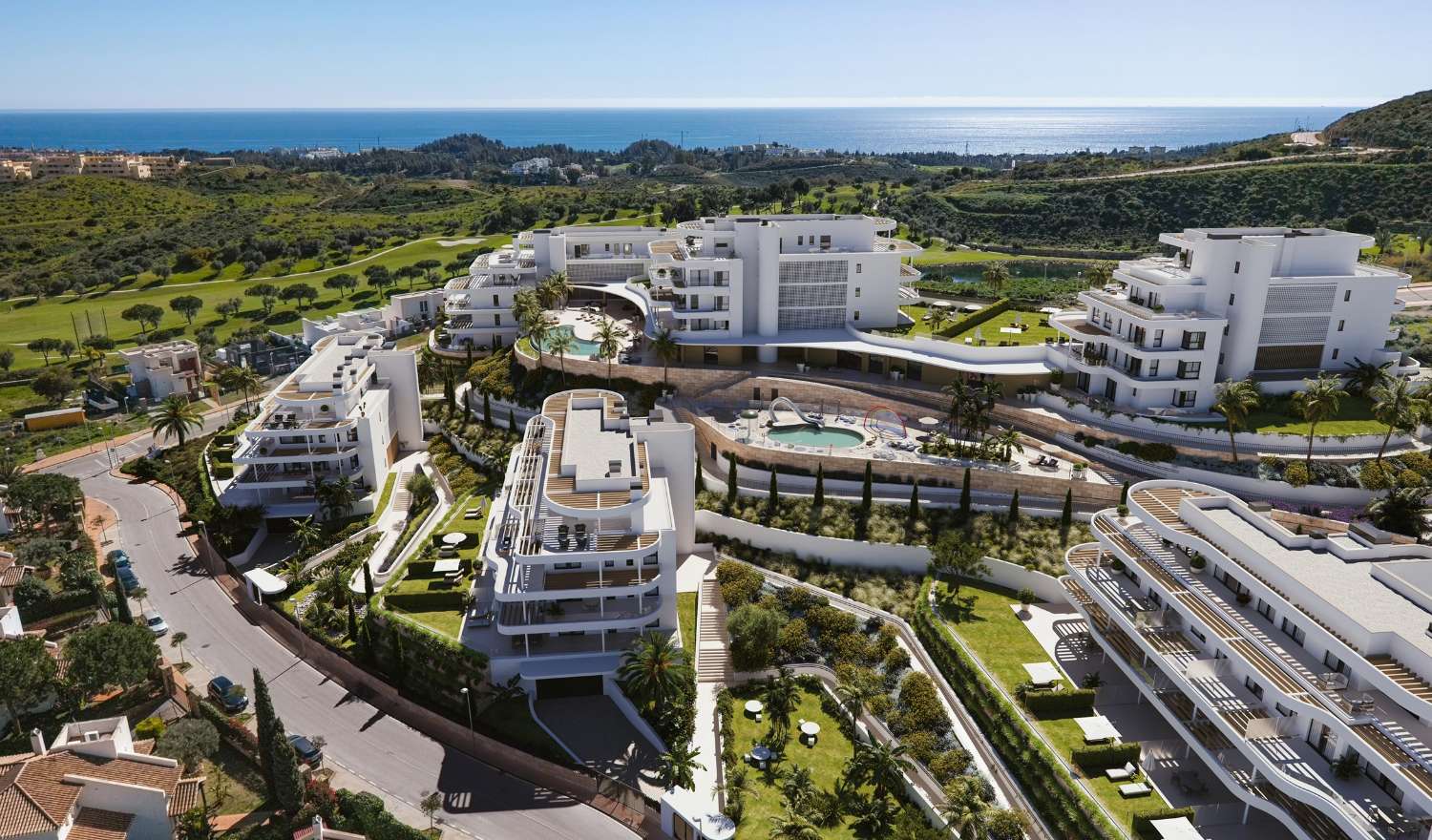 Spacious luxury apartments with sea views in Mijas Costa!