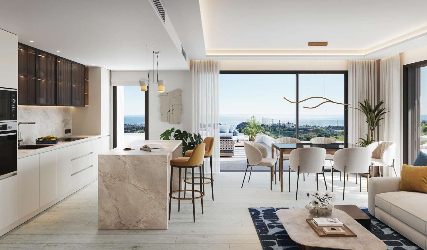 Spacious luxury apartments with sea views in Mijas Costa!